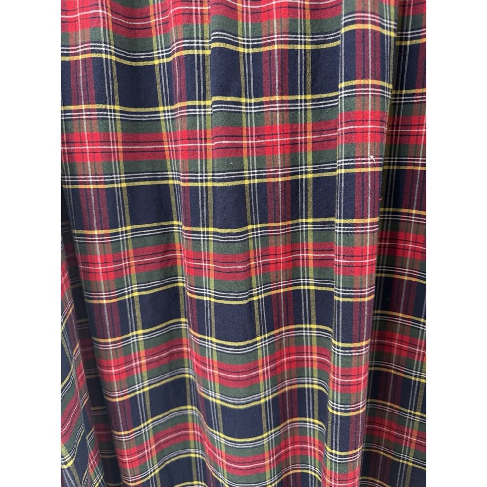 Victorian Trading Co. Tartan Plaid Smocked Long Sleeve Dress Ruffled Hem Medium - Picture 8 of 8